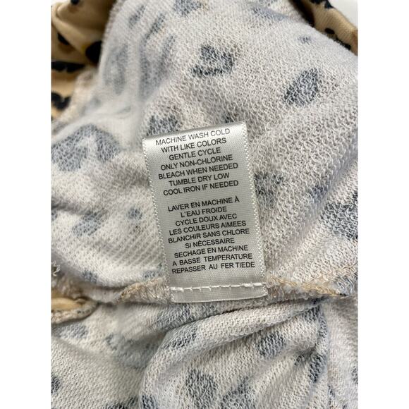 Love Fire Pull On Lounge Jogger Pants Size Medium Tan Animal Print NWT - Picture 5 of 5